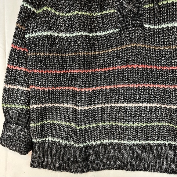 TORRID Women’s Size 3X 3 22-24 Sweater Multi Stripe Chunky Yarn Hoodie NWT - Picture 4 of 15
